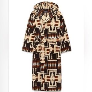 Pendleton Unisex Cotton Terry Jacquard Hooded Robe